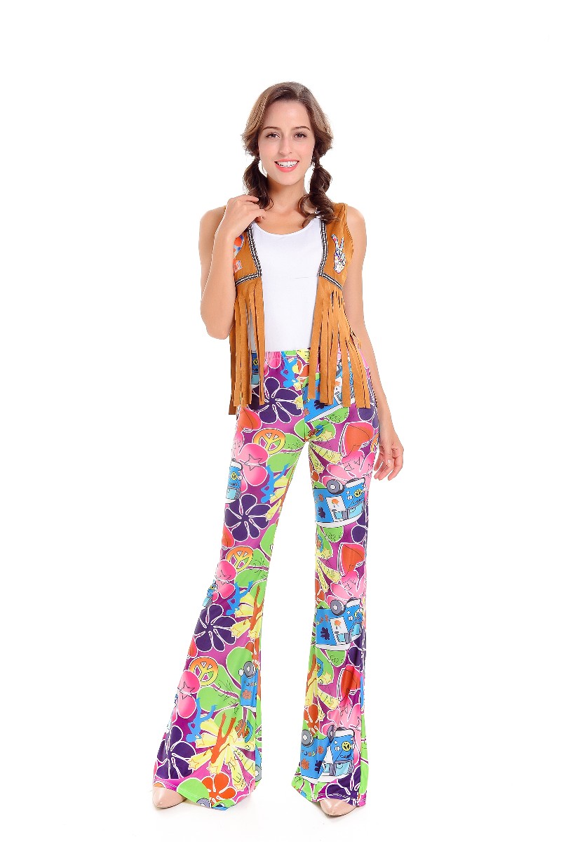 F1806 1960s Hippie costume for women